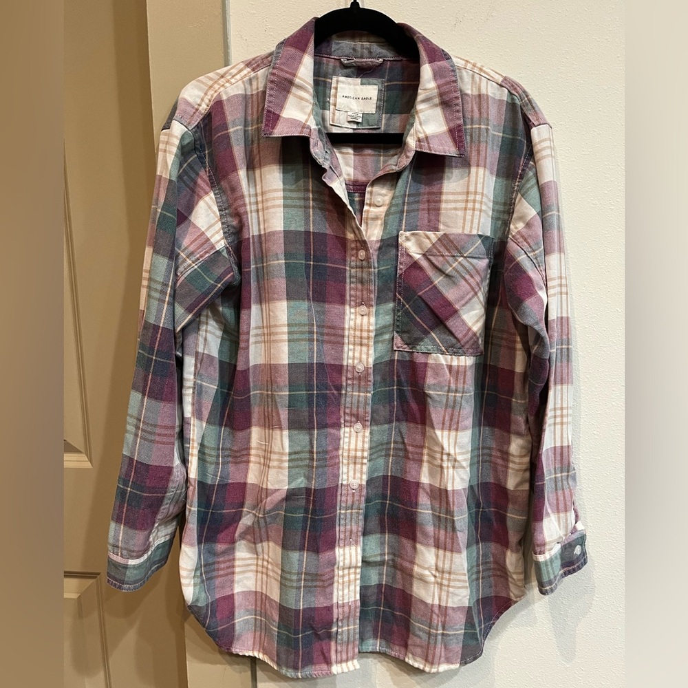 American Eagle Outfitters Multicolor Plaid Shirt